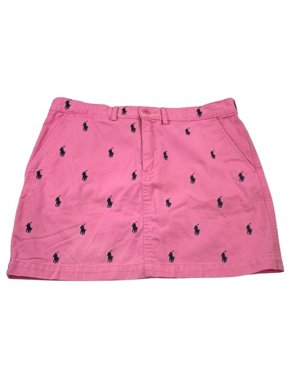 Vintage 90s Ralph Lauren Sport Mini Skirt Sze 4 Pink Polo Logo Preppy Old Money